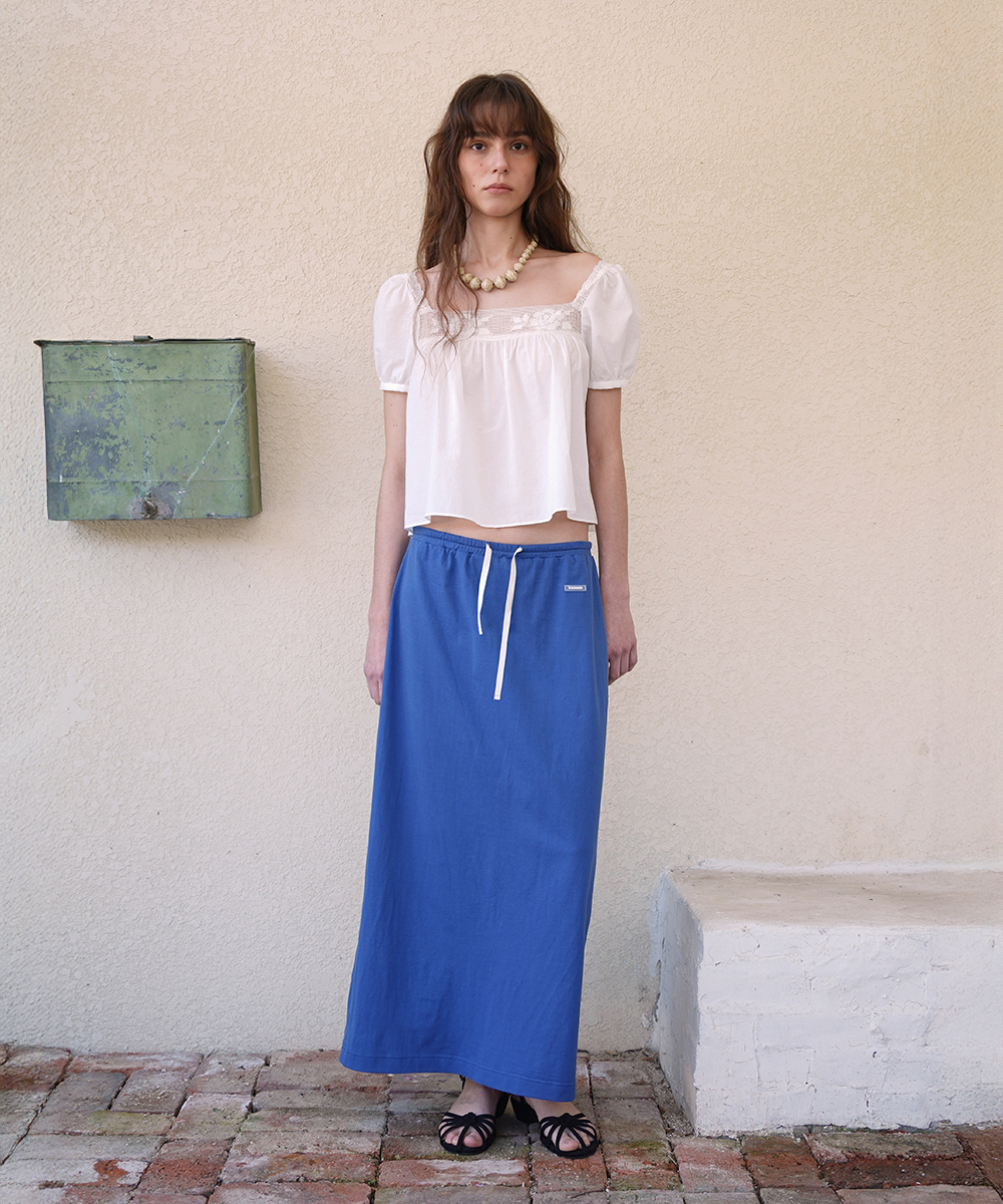 jichoi COMFORT] 23-005 WRAP SKIRT - BLUE | ファッション通販サイト NUGU