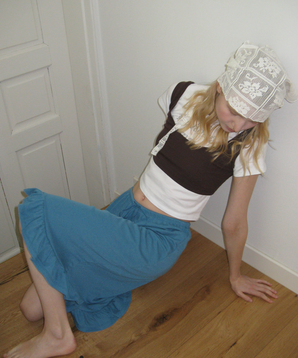 Aile frill skirt_teal