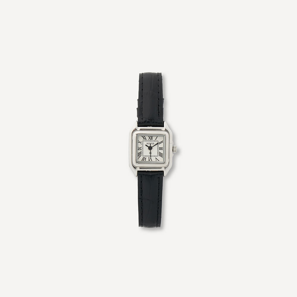 CLASSIC QUATTRO LEATHER WATCH (SILVER)
