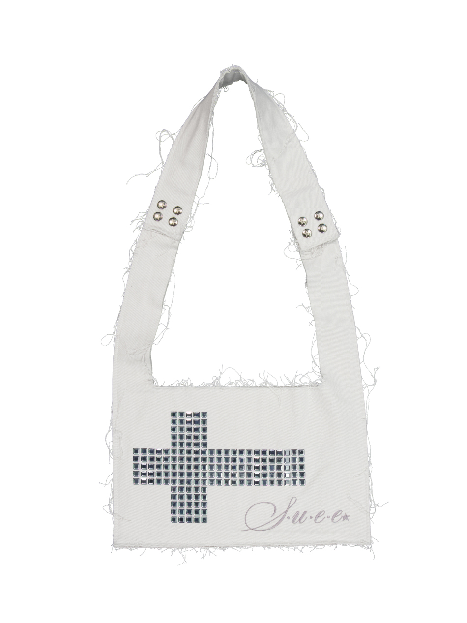 TWO-WAY RAW CROSSBAG / LIGHT GREY