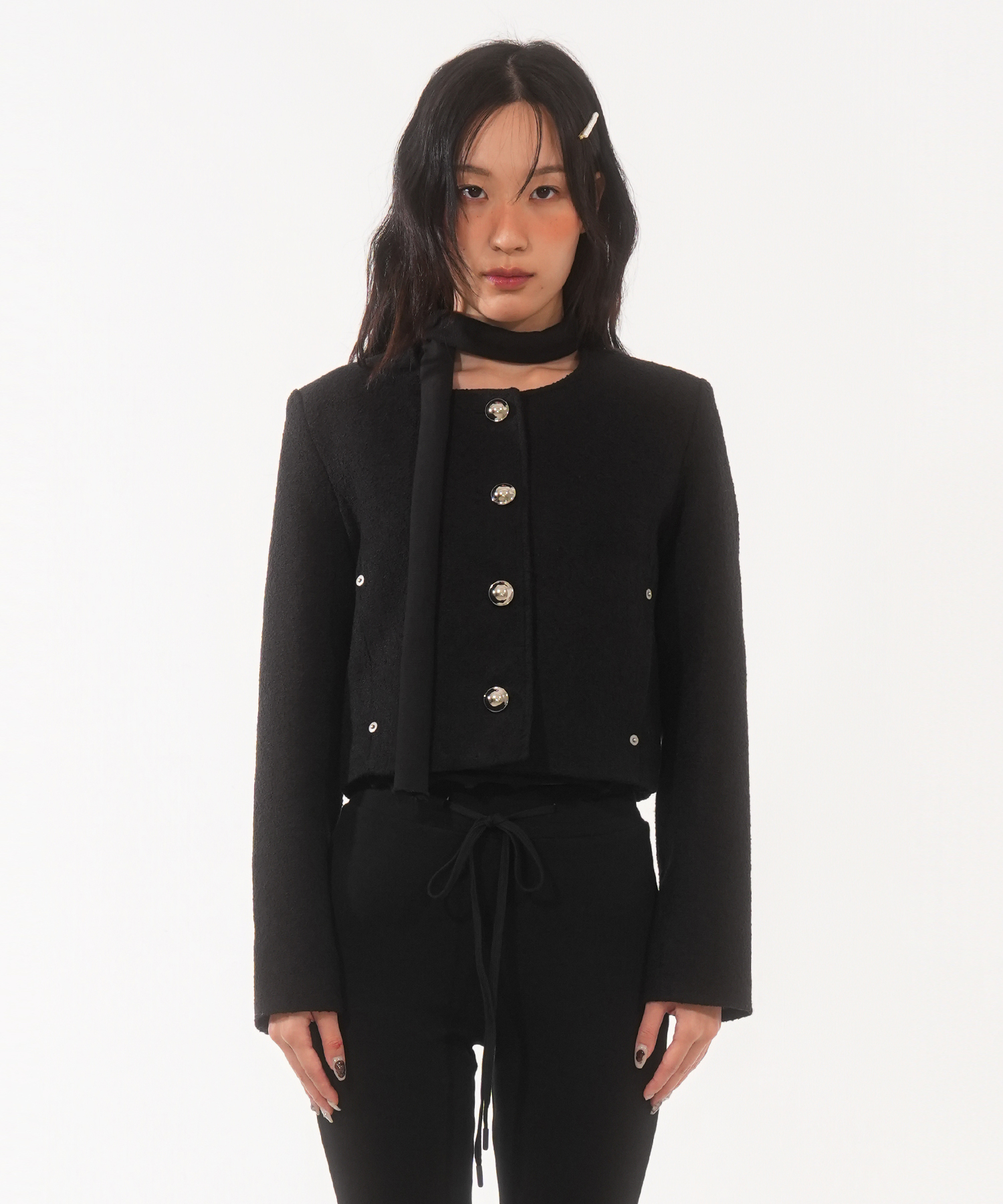 ジャケット・アウター black gord tweed jacket ALUDE SELECT】black gord tweed jacket | 【ALUDE】韓国メンズ