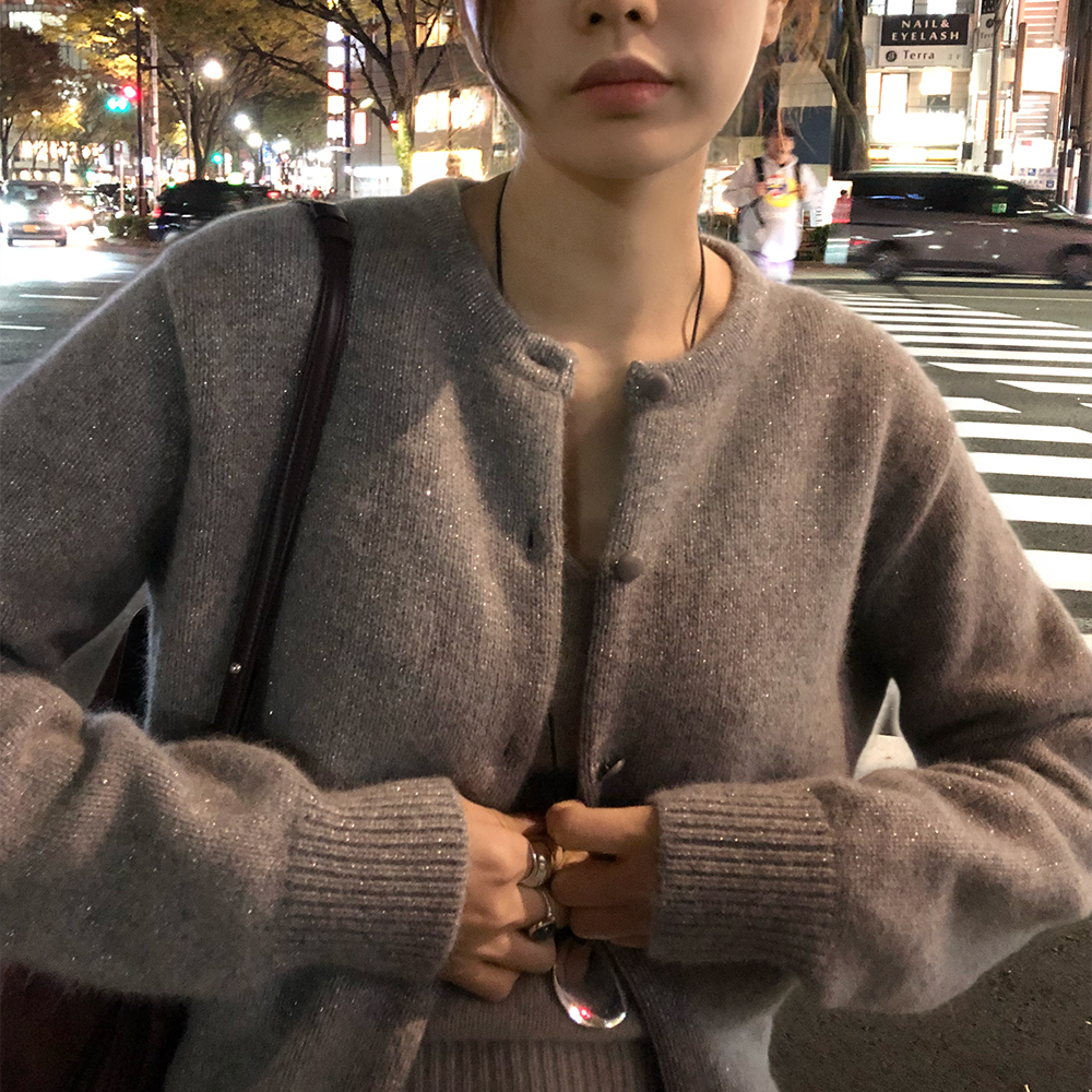 [Influencer pick] TWINKLE FOX CARDIGAN (GRAY)