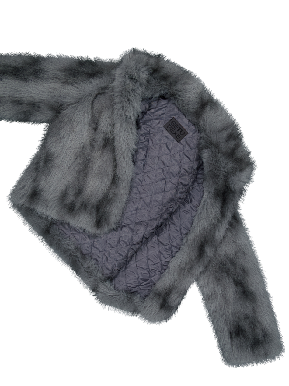 FAUX FUR JACKET / CHARCOAL | ファッション通販サイト NUGU
