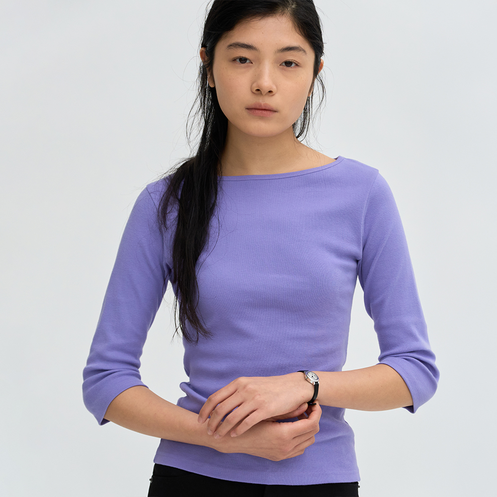 90s RIB T-SHIRT (VIOLET)
