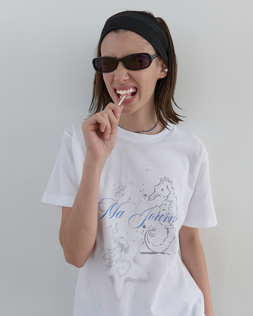 SEA HORSE GRAPHIC T-SHIRT_WHITE