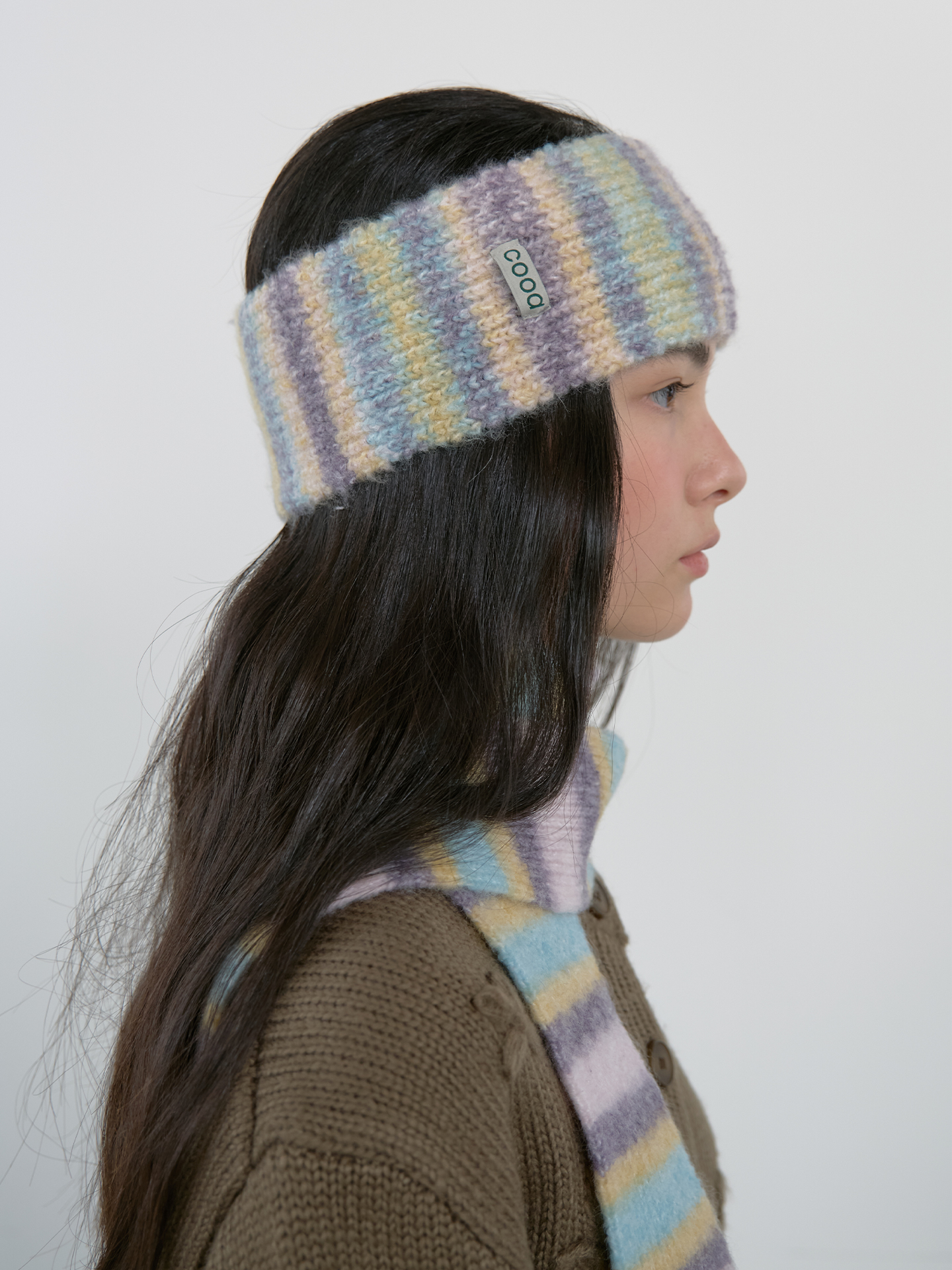 STRIPE HAIR BAND_PURPLE & SKY MIX