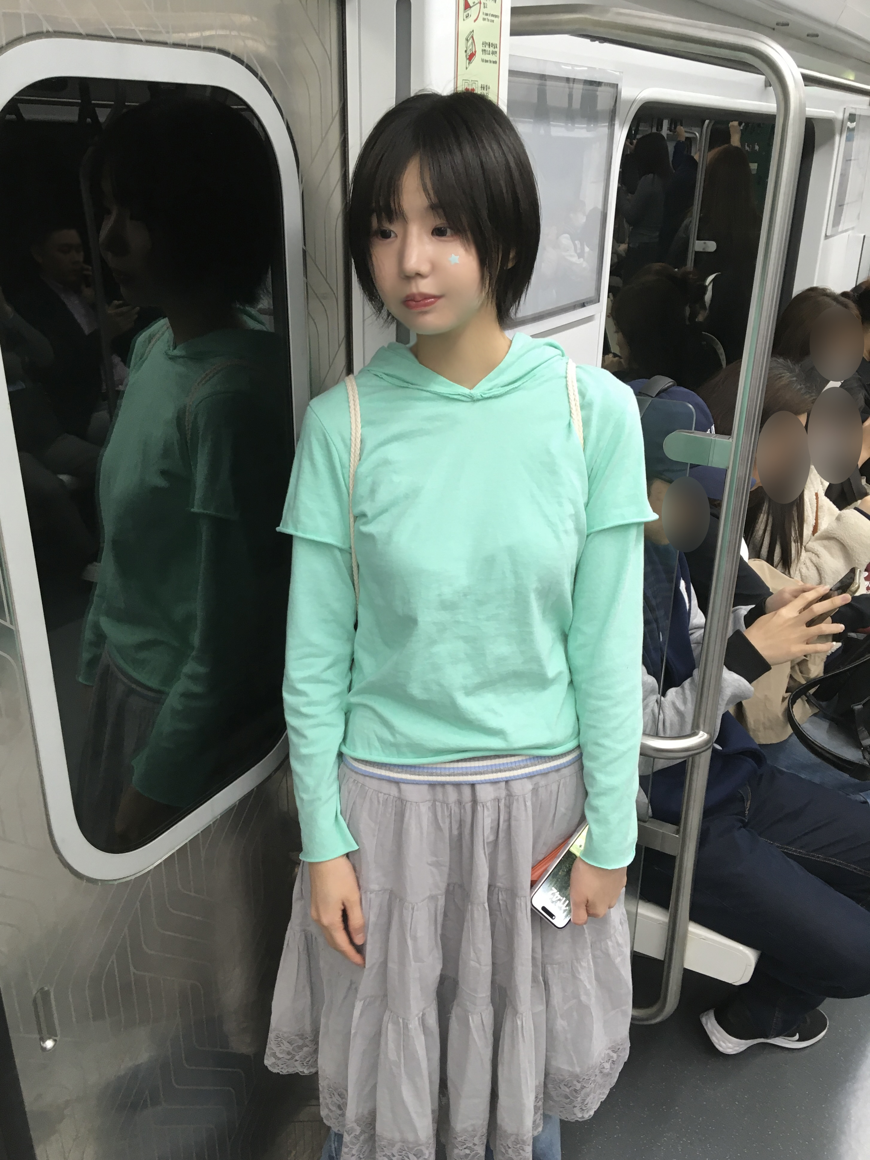 (8 color)フード付きレイヤードTシャツ