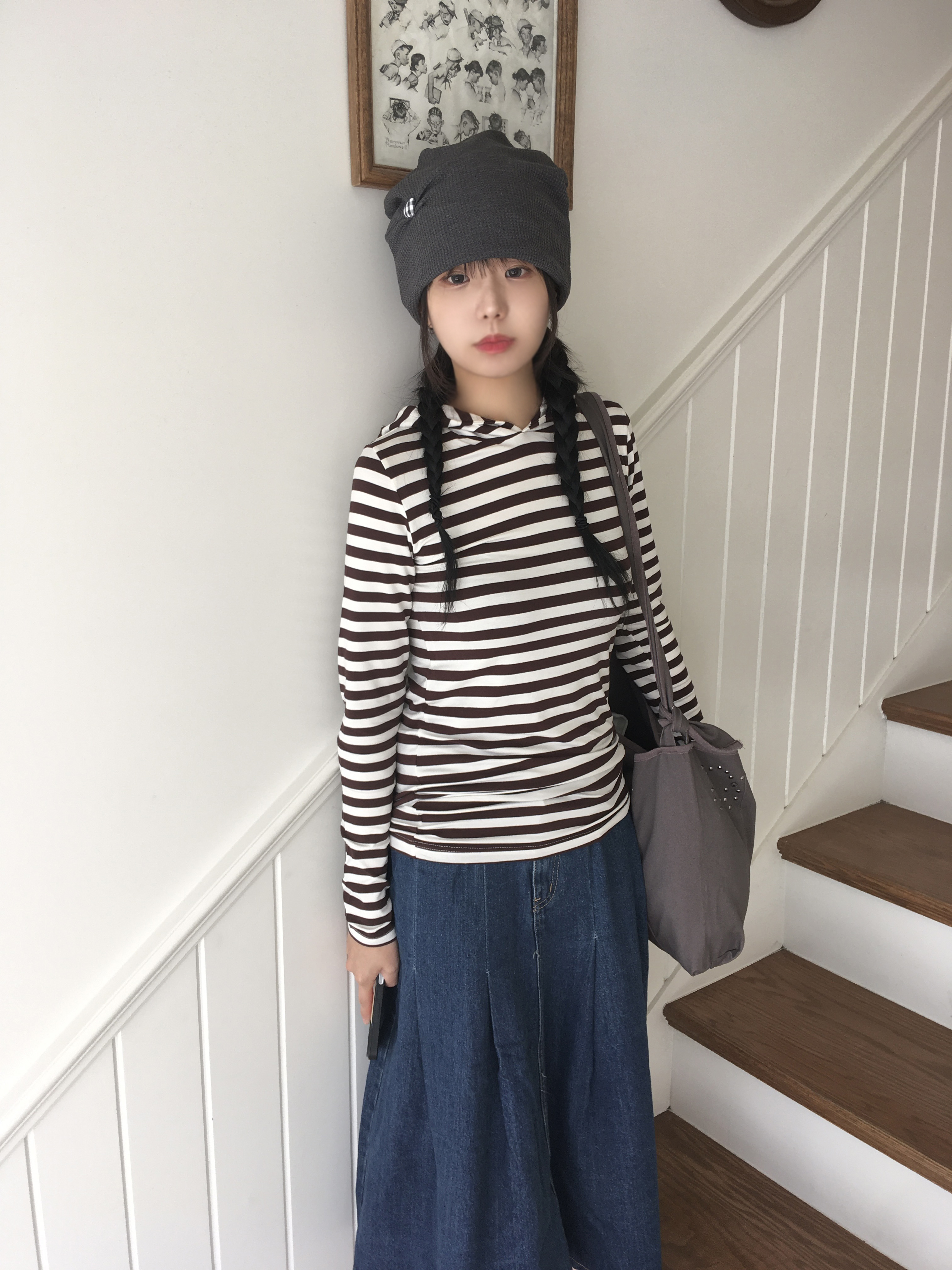 ストライプフードパーカー | ファッション通販サイト NUGU