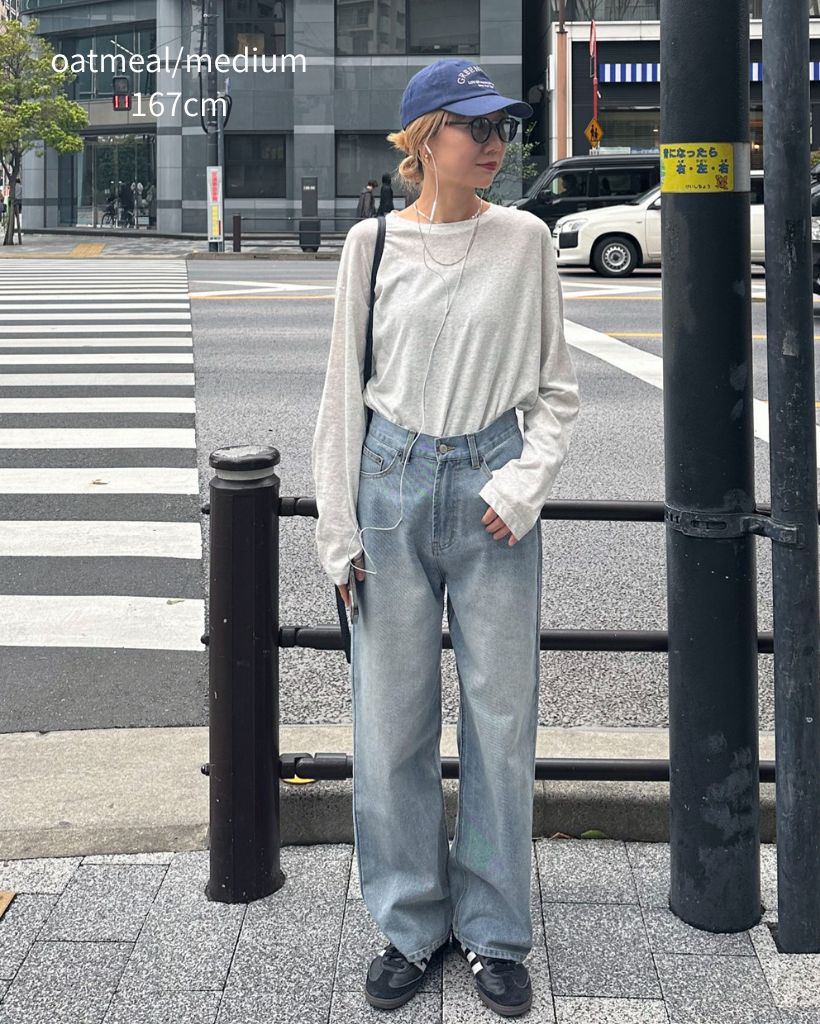 スラブ調オーバーシアートップス | ファッション通販サイト NUGU