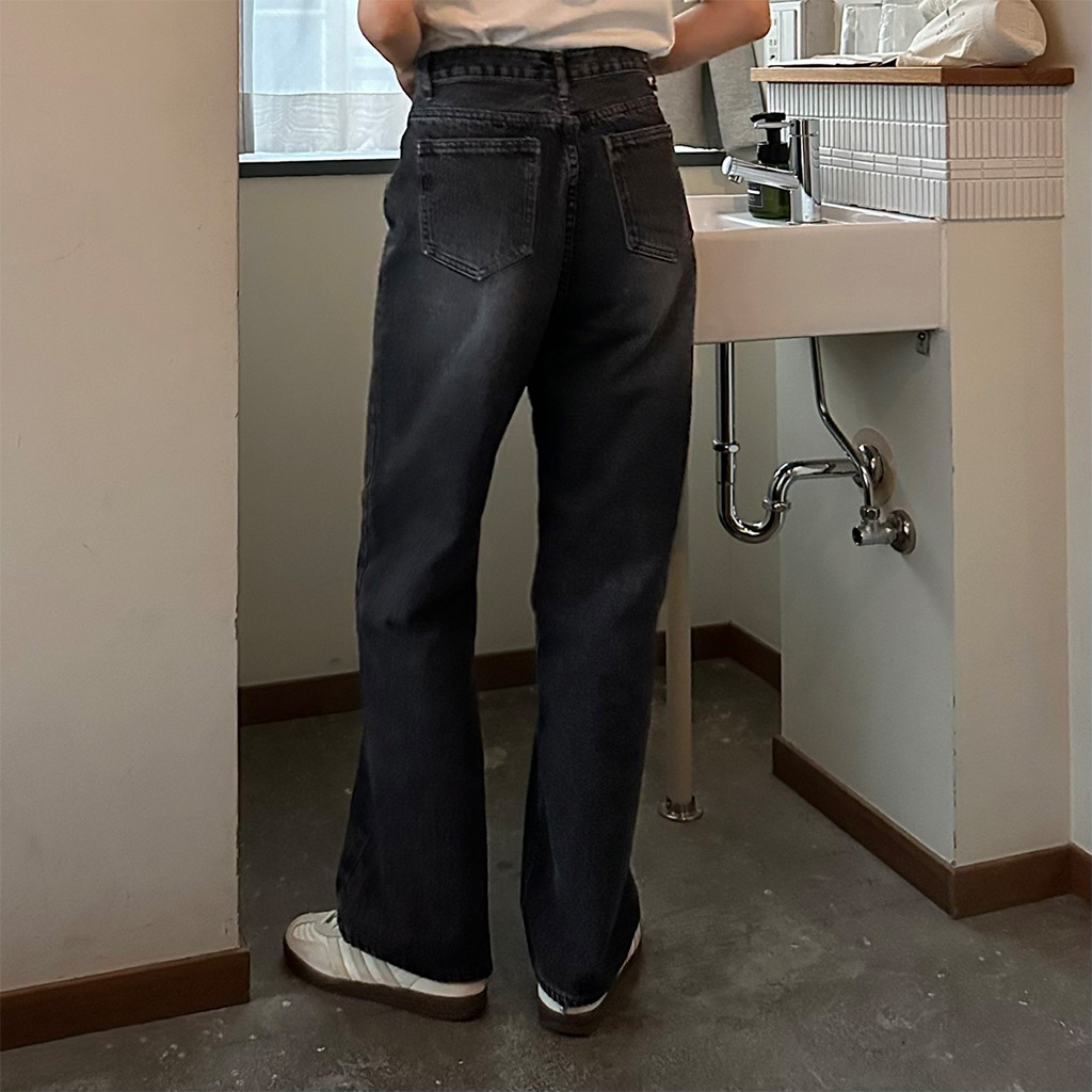 ブラック ストレートデニム ダークウォッシュ CONZ ジーンズ ダークウォッシュカーブデニム メンズ : ZOZOTOWN