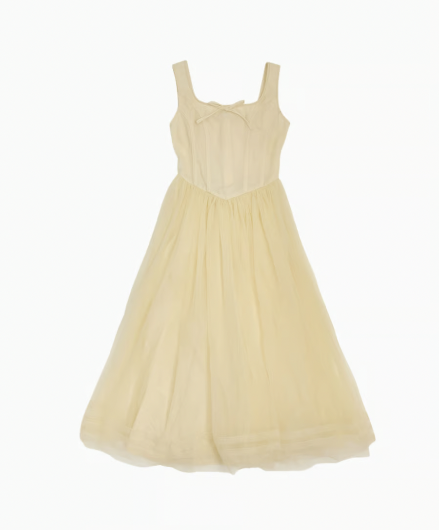 Ballerina” corset tulle long one-piece | ファッション通販