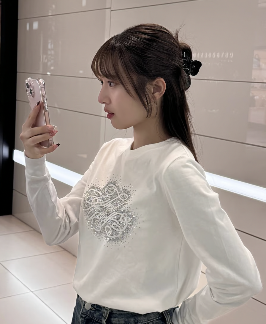 Treat Ürself rhinestone long T-shirts Treat Ürself rhinestone long T-shirts | ファッション通販