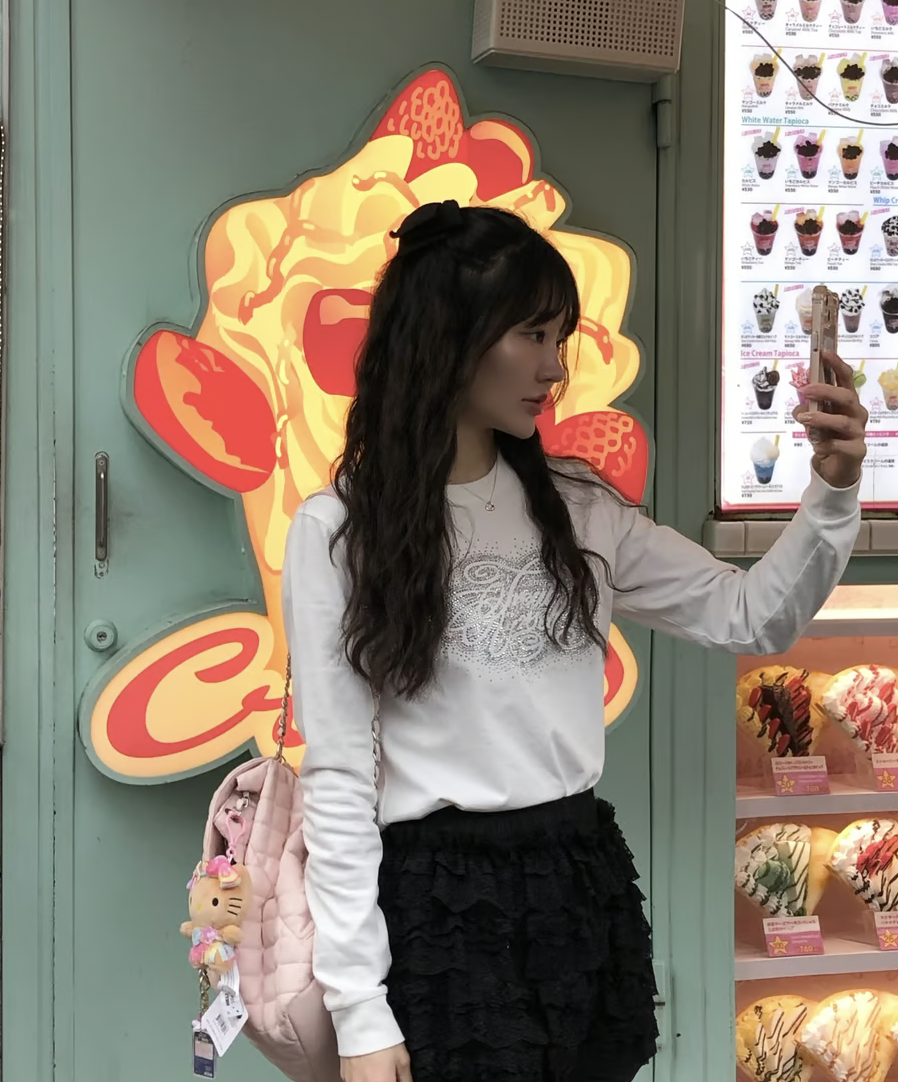 Treat Ürself rhinestone long T-shirts | ファッション通販