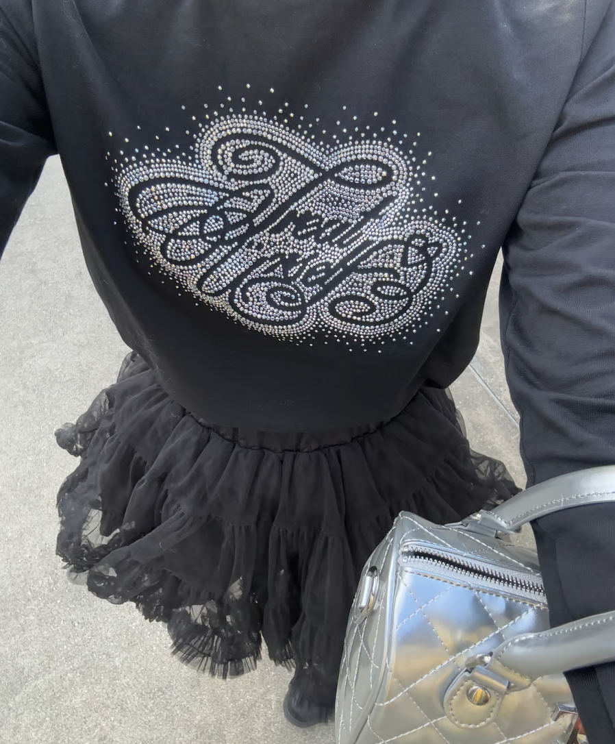 Treat Ürself rhinestone long T-shirts | ファッション通販