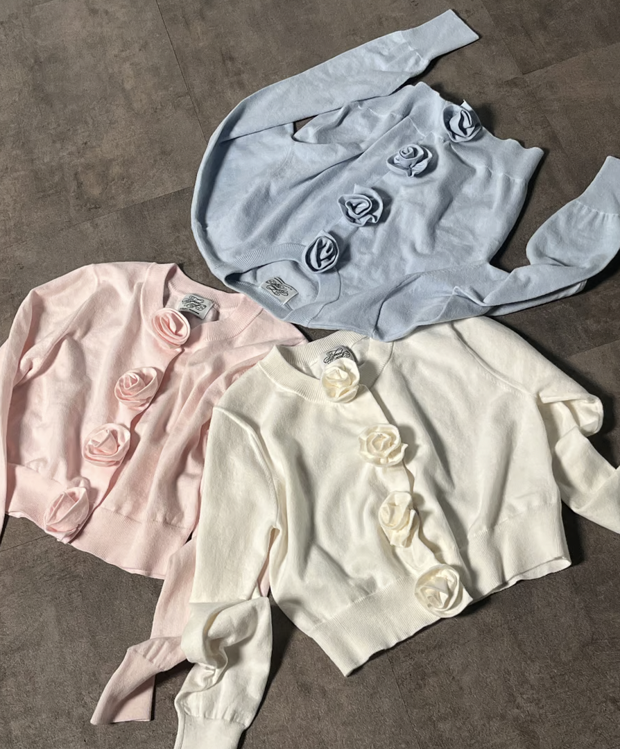 Rose flower motif cardigan | ファッション通販サイト NUGU