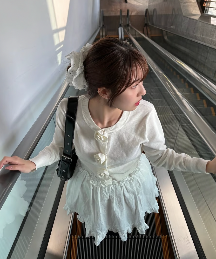 Rose flower motif cardigan | ファッション通販サイト NUGU