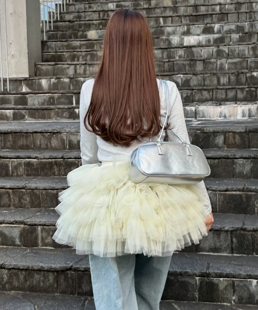 スカート Ballerina volume tulle balloon skirt Ballerina