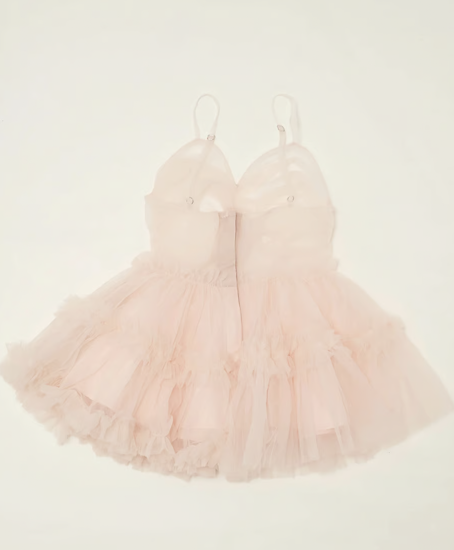 ワンピース ballerina fairy tulle peplum tops pink Ballerina