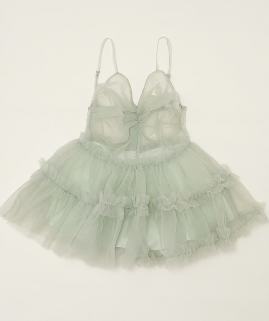 Ballerina fairy tulle peplum tops(mint） Ballerina fairy tulle peplum tops(mint） Whimsical Ballerina