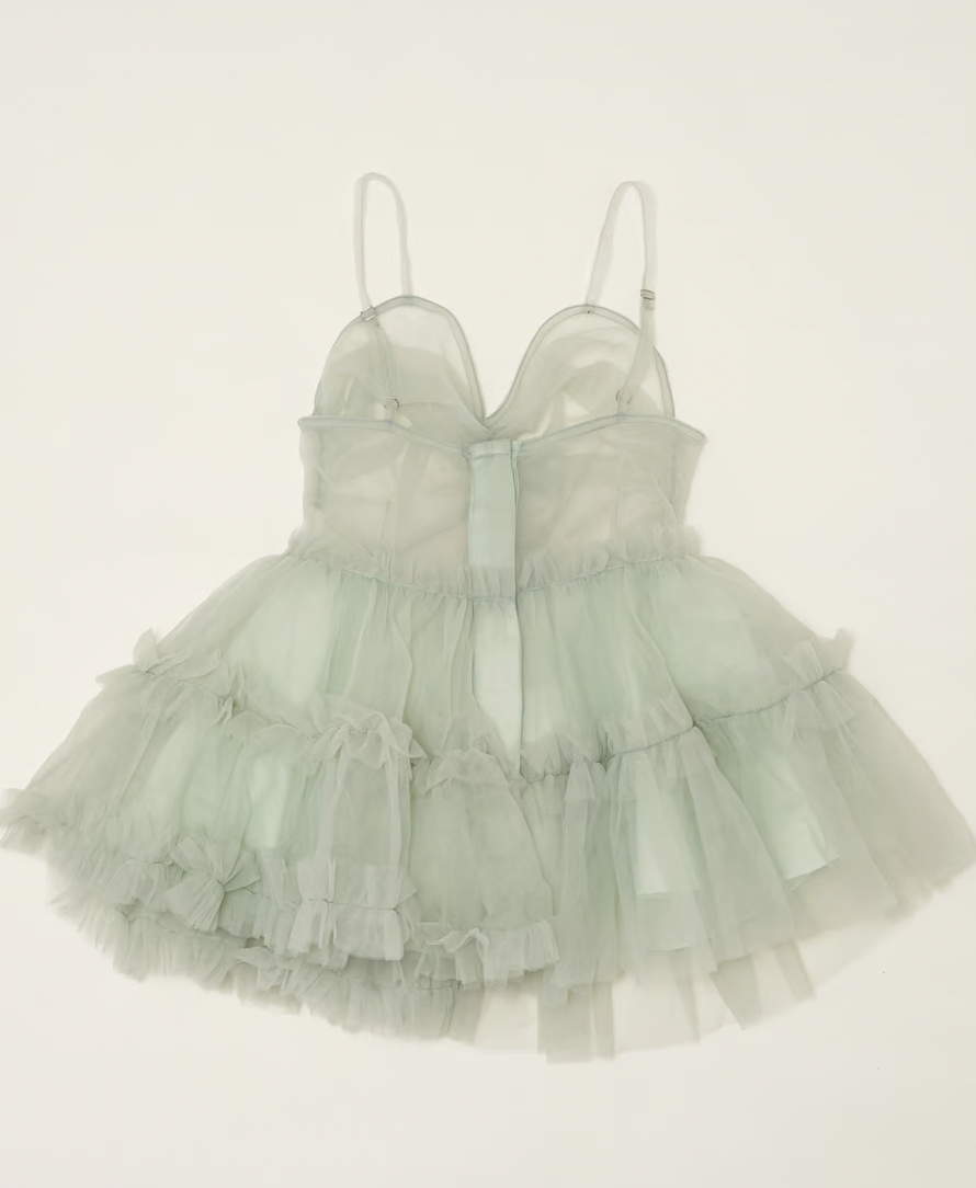 トップス ballerina fairy tulle peplum tops mint Ballerina