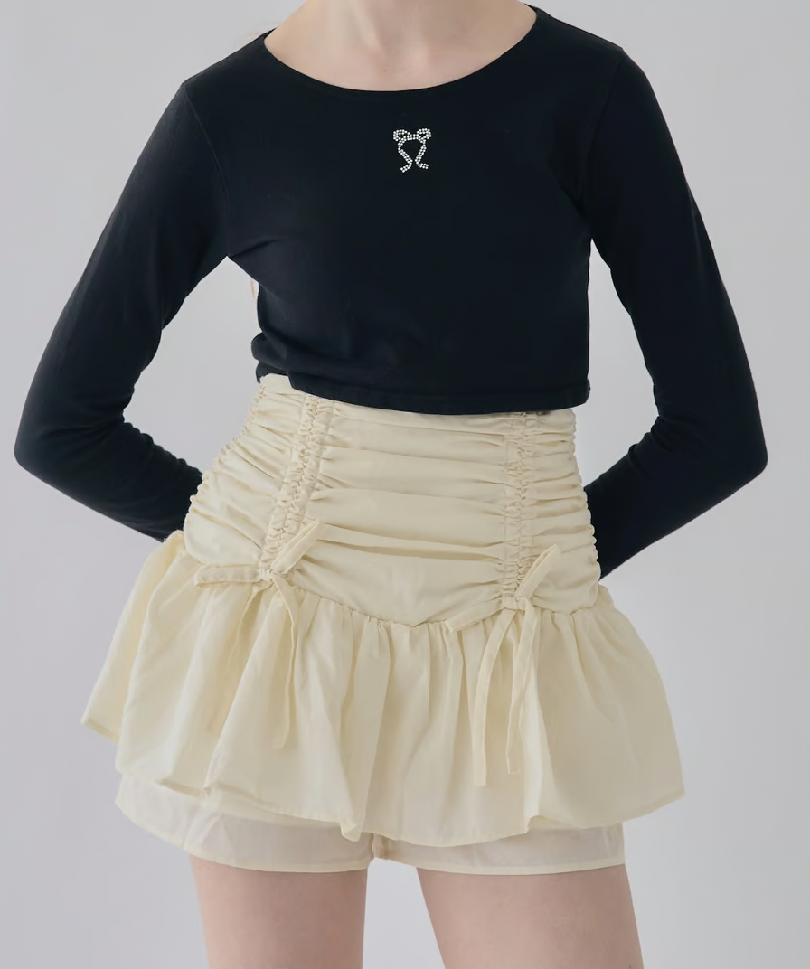 スカート drawstring ribbon tiered skirt pants drawstring ribbon tiered skirt pants | ファッション通販