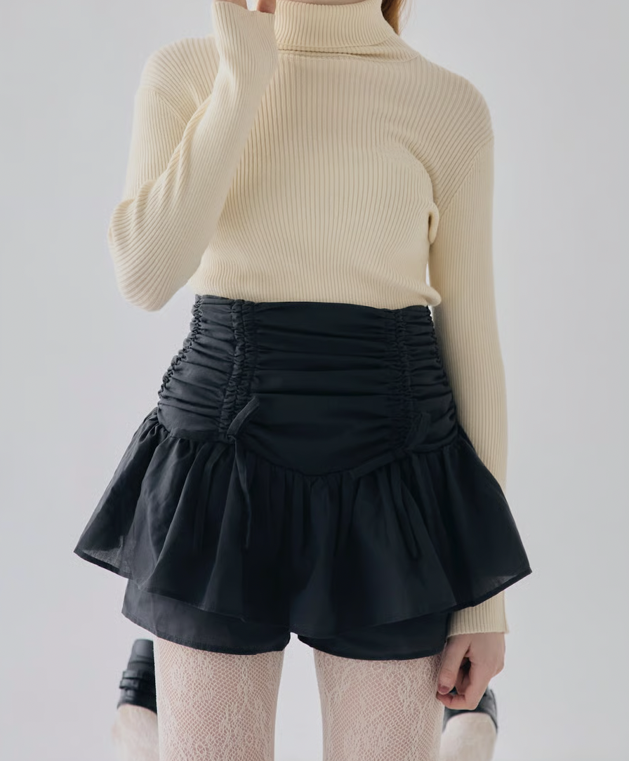 スカート drawstring ribbon tiered skirt pants drawstring ribbon tiered skirt pants | ファッション通販