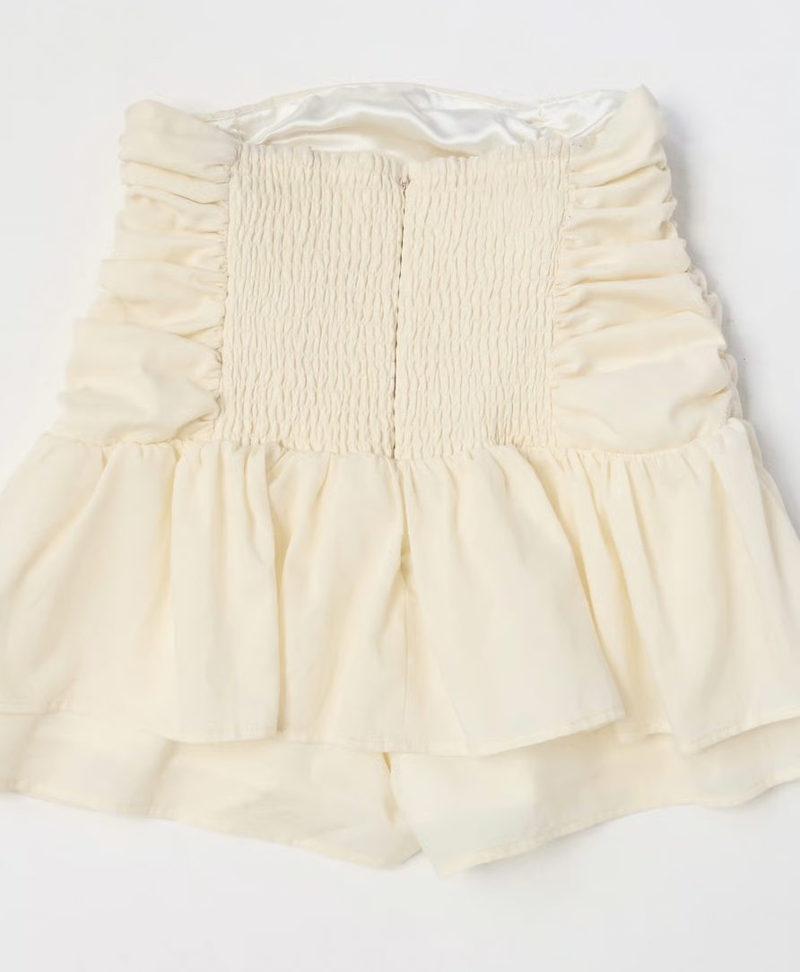 drawstring ribbon tiered skirt pants | ファッション通販