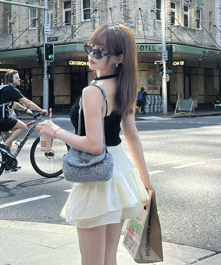drawstring ribbon tiered skirt pants | ファッション通販