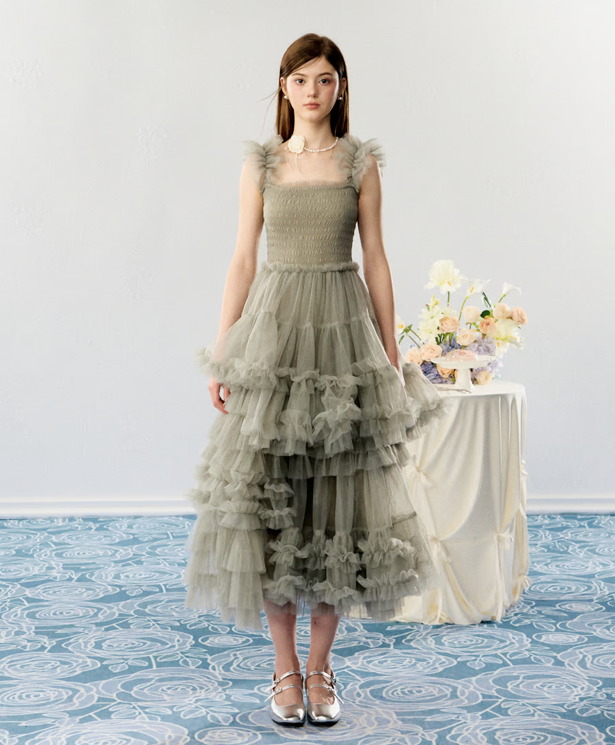 トリートユアセルフ　Ballerina blooming tulle dress Ballerina” blooming tulle dress(pink) – Treat Ürself