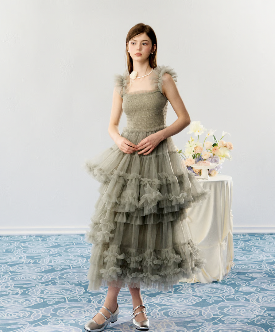 時間限定値下げ‼️Ballerina\" blooming tulle dress Ballerina” blooming tulle dress(pink) | Treat