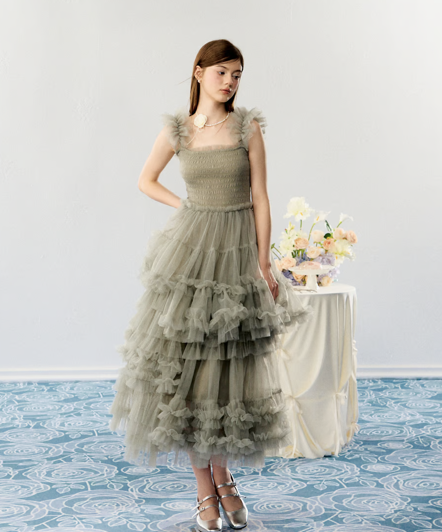 トリートユアセルフ Ballerina blooming tulle dress Ballerina” blooming tulle dress(pink) – Treat Ürself