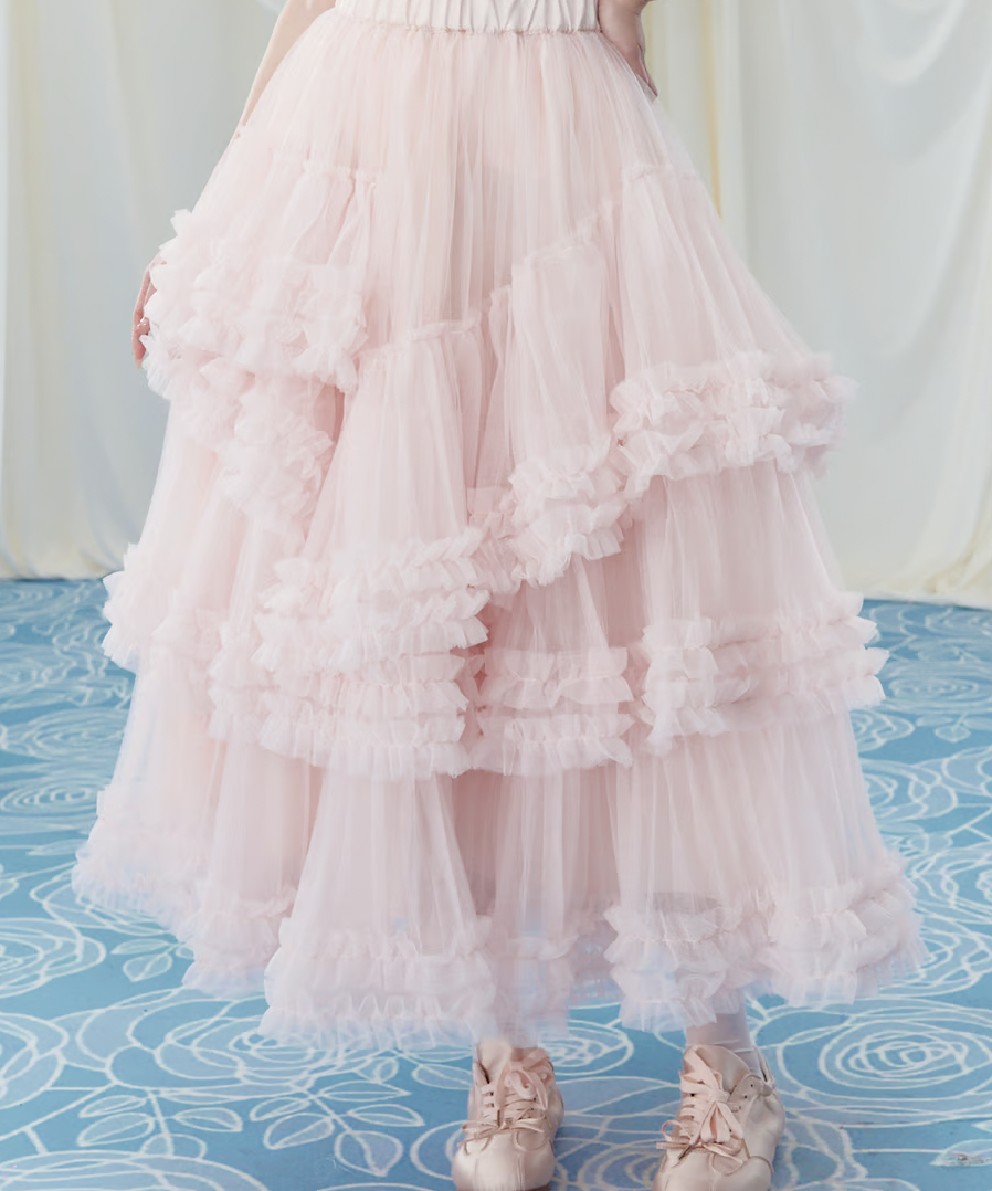 スカート ballerina volume tulle long skirt Ballerina