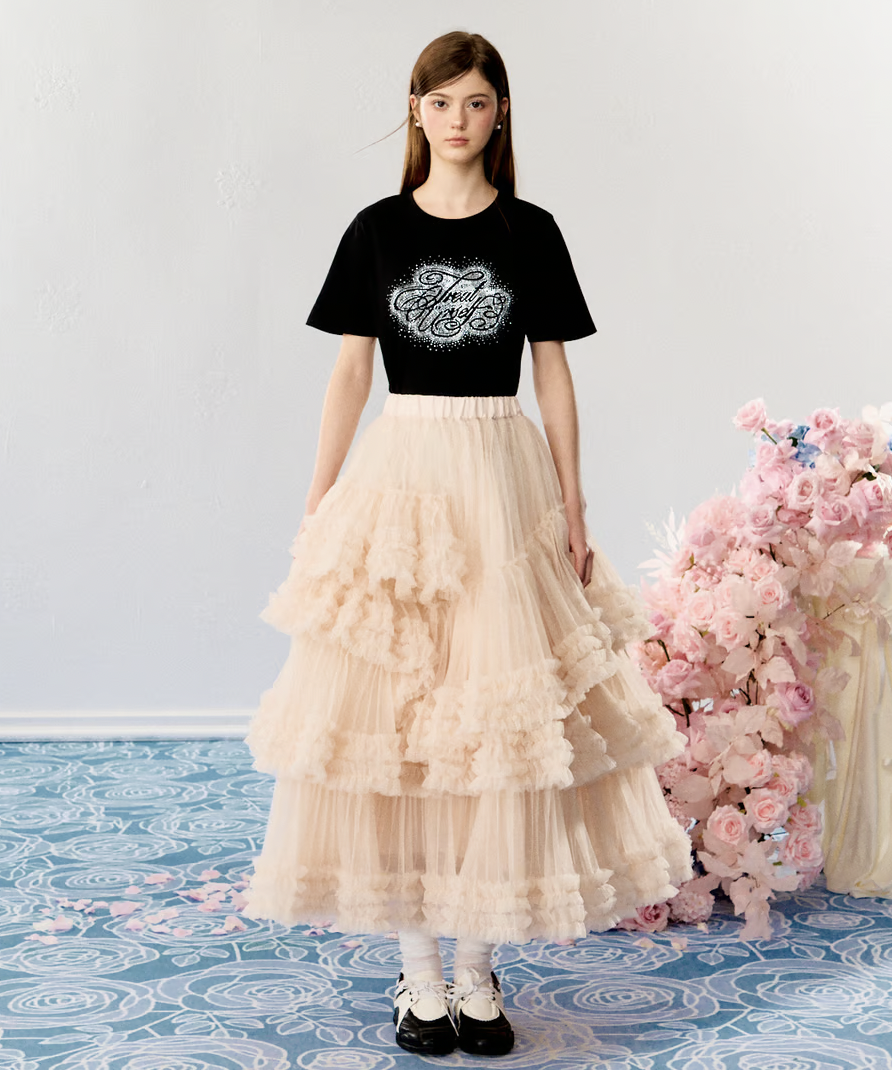 Ballerina” blooming tulle skirt | ファッション通販サイト NUGU