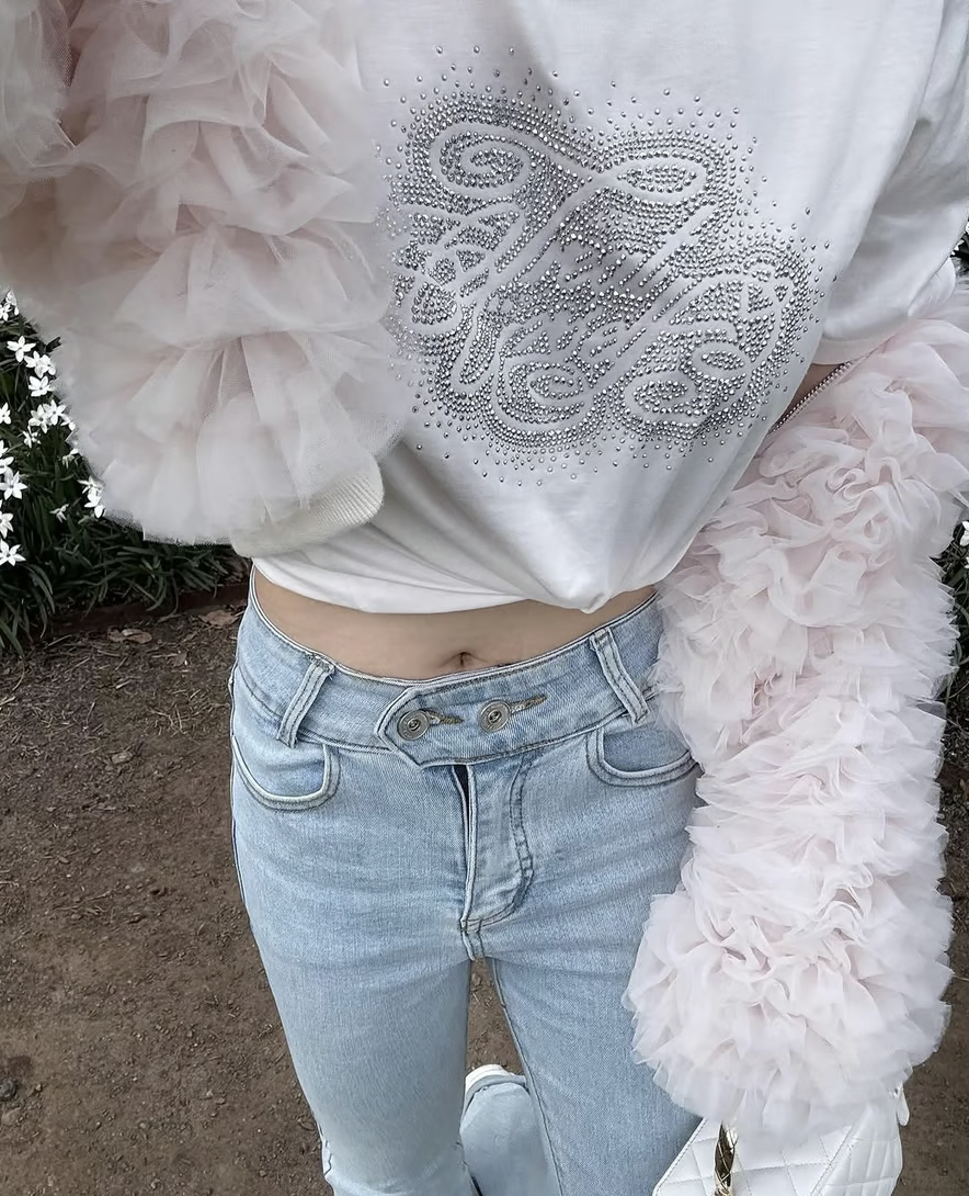 treat ürself treat girl's rhinestone Treat Ürself rhinestone T-shirts | Treat ürself