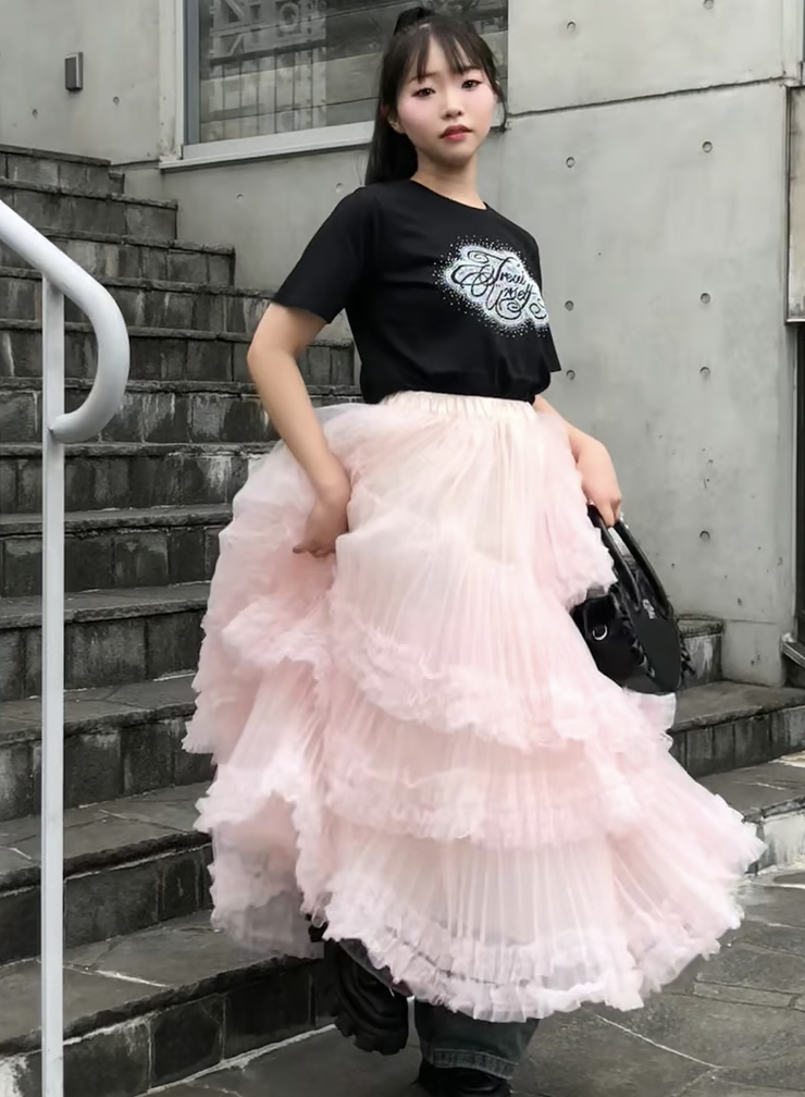 スカート ballerina volume tulle long skirt ballerina volume tulle long skirt