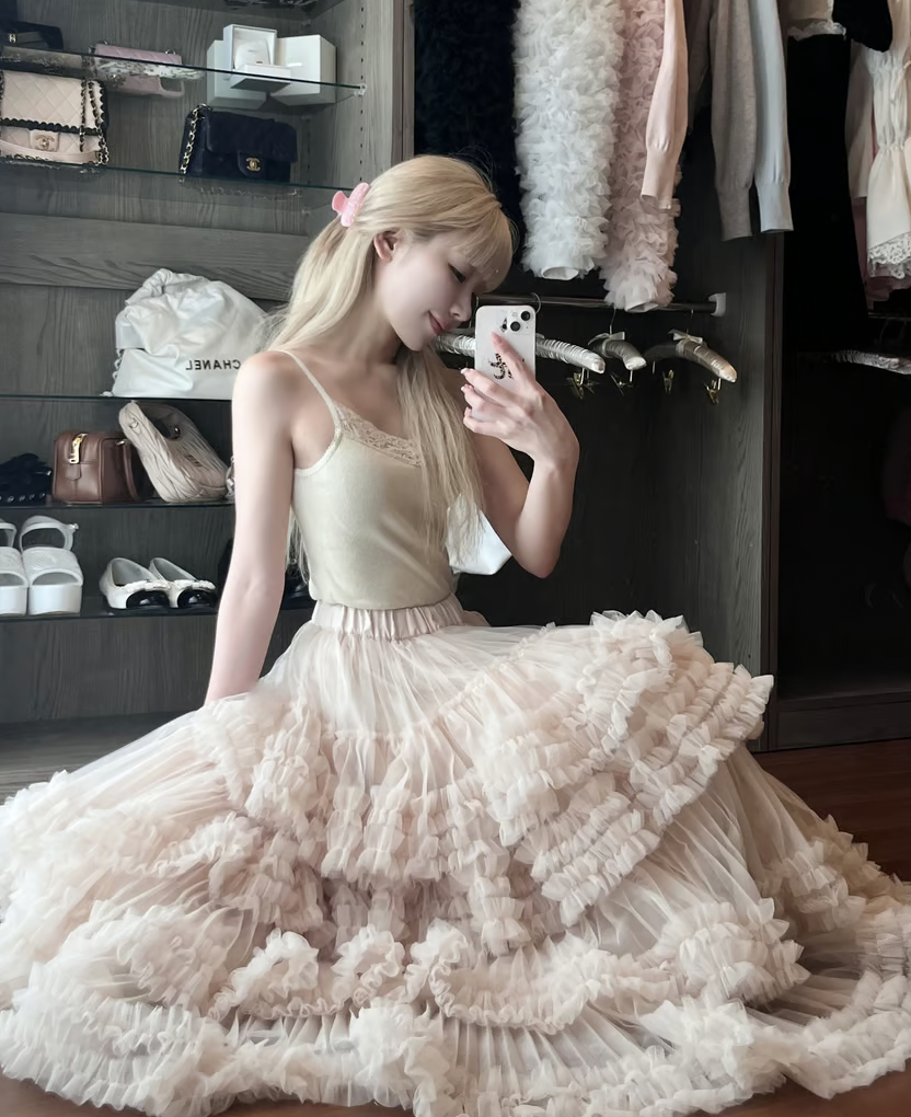 Ballerina” blooming tulle skirt | ファッション通販サイト NUGU