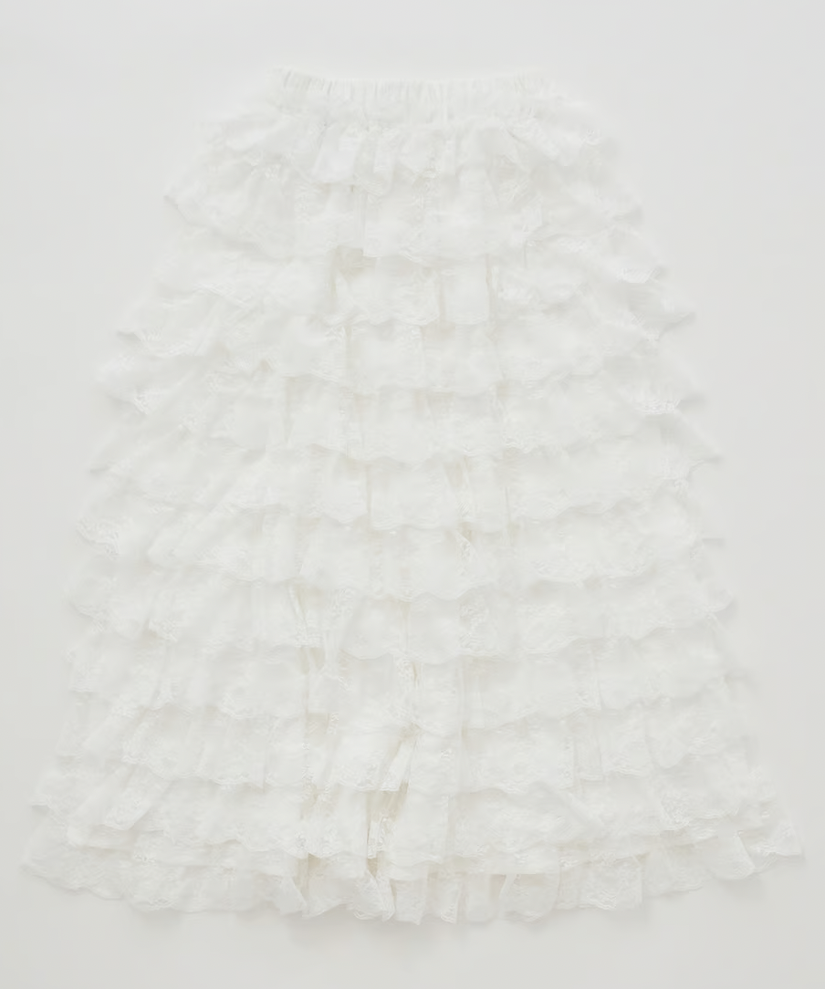 スカート girly lace frill long skirt girly lace frill long skirt | ファッション通販サイト NUGU