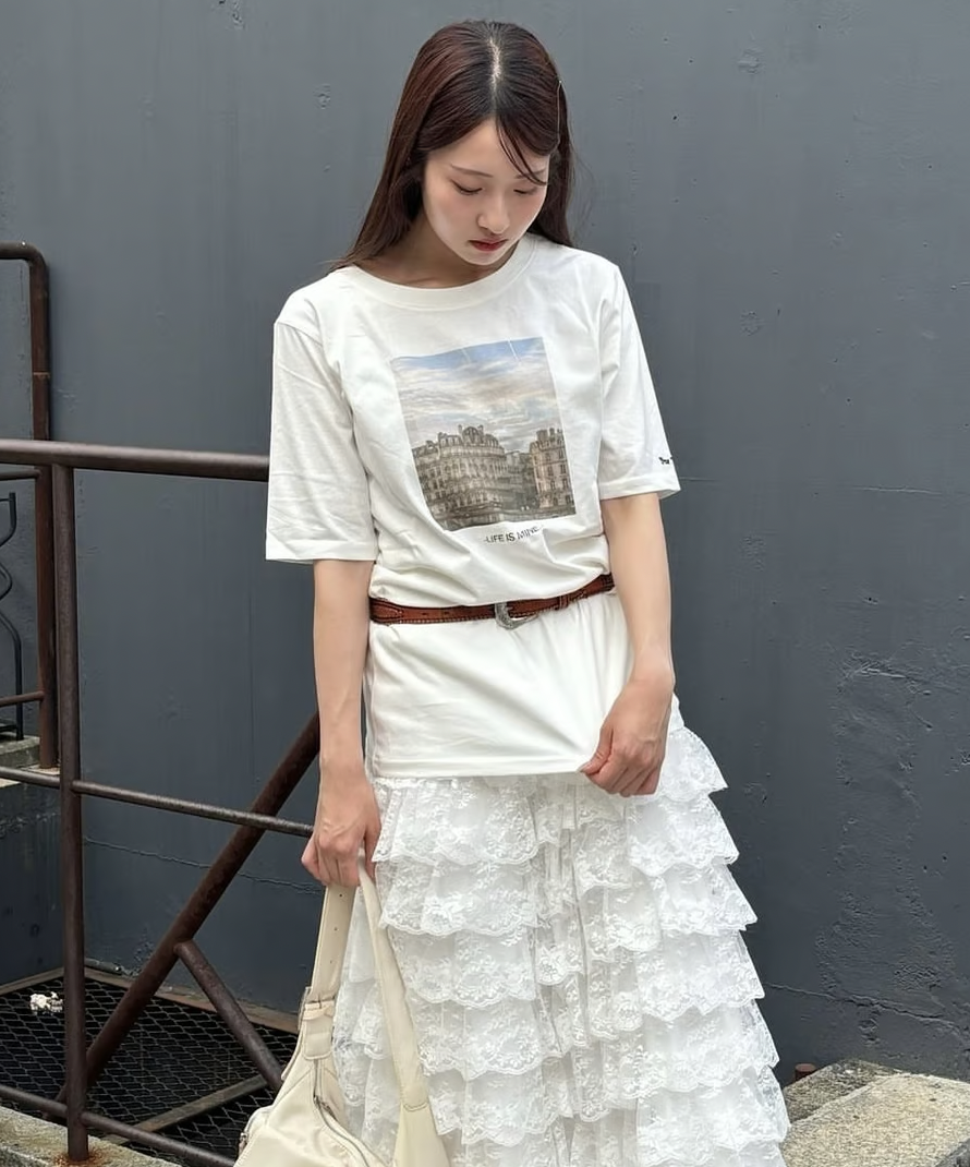 girly lace frill long skirt | ファッション通販サイト NUGU