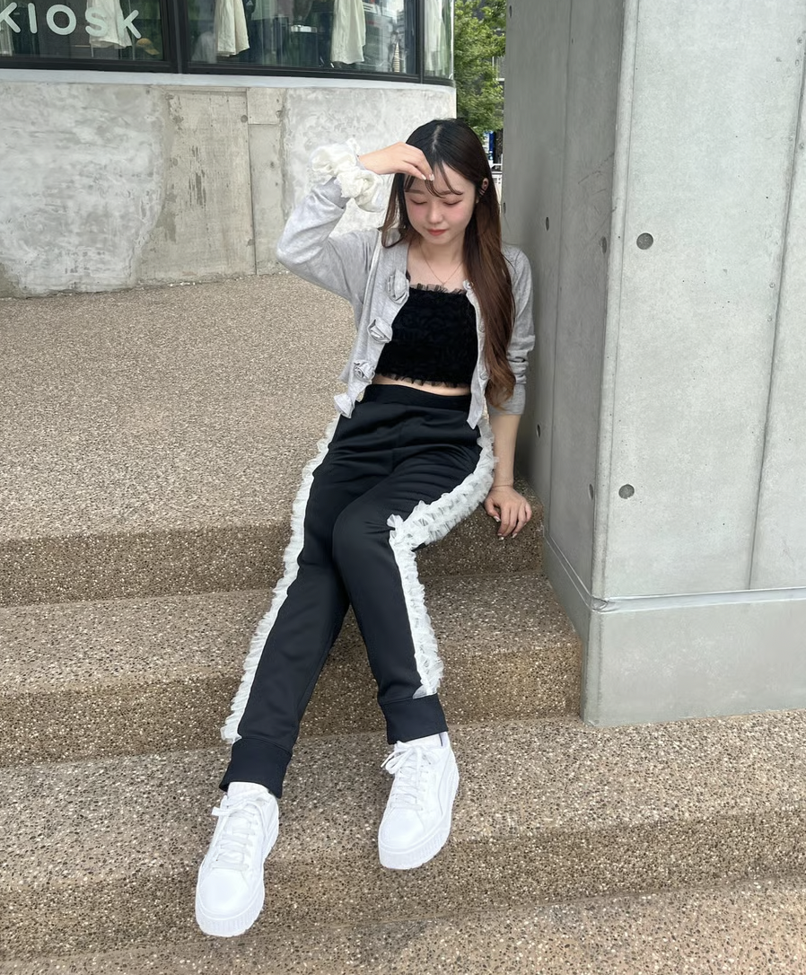 新品・タグ付き　Treat Girl's tulle frill jersey Treat Girl's tulle frill jersey pants | ファッション通販