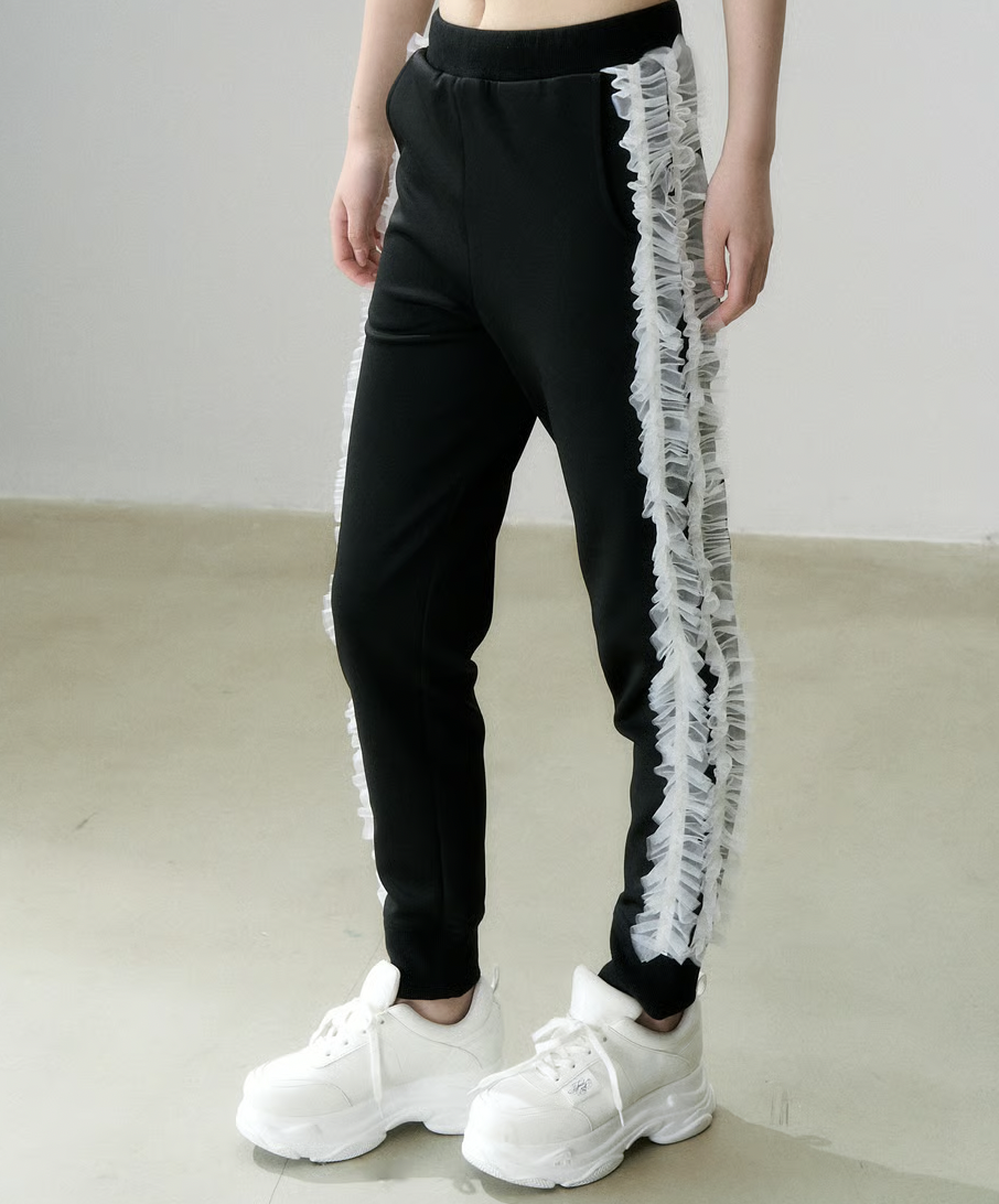 Treat Girl's tulle frill jersey pants | ファッション通販