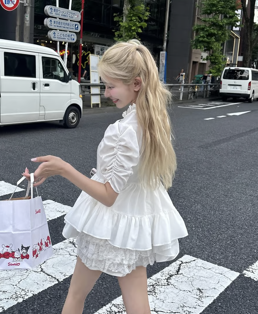 ワンピース Treat Urself Twist Flare Pintuck Blouse Twist Flare