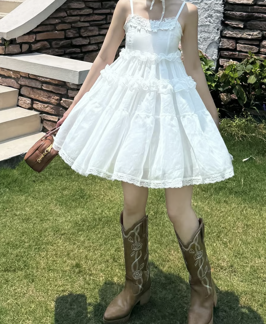 ワンピース Soft veil camisole dress Soft veil camisole dress | ファッション通販サイト NUGU