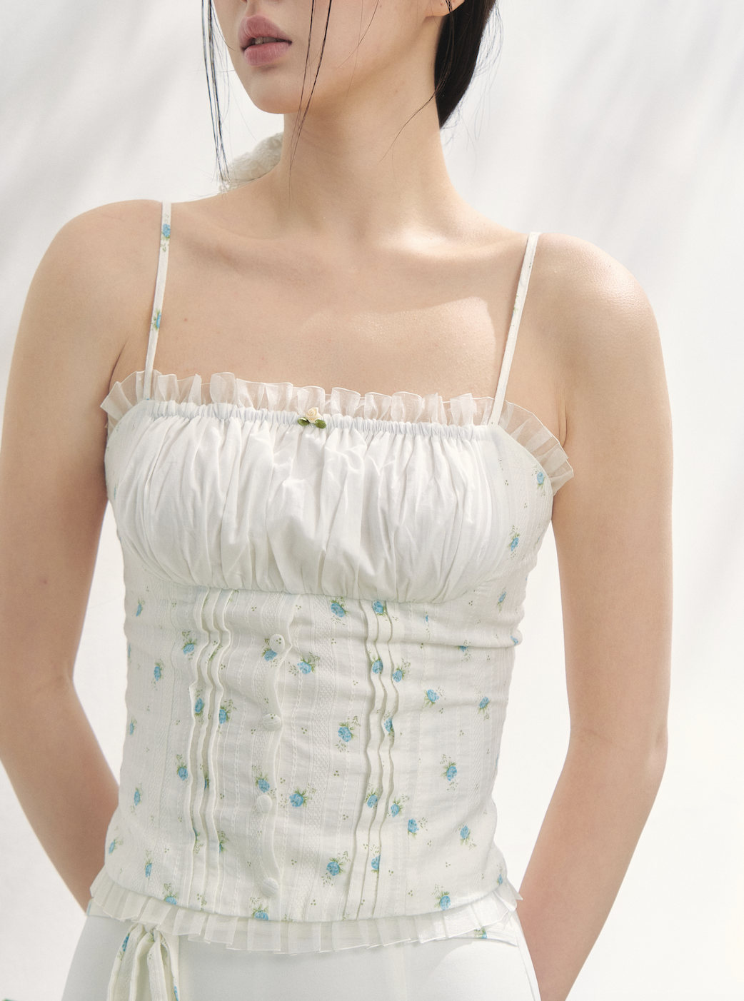 Lacy rose corset blouse | ファッション通販サイト NUGU