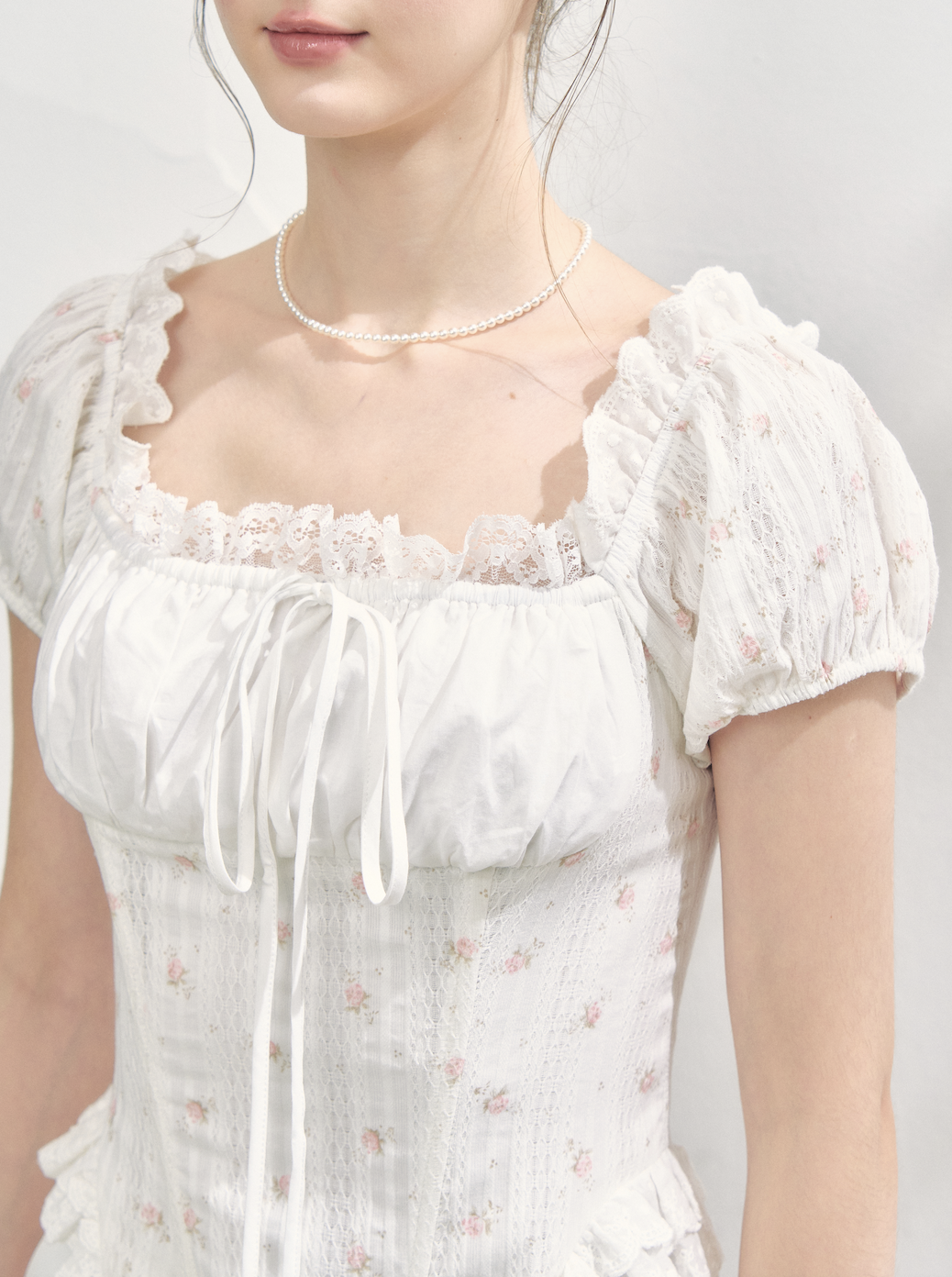 treat ürself Lacy rose corset blouse treat ürself Lacy rose corset blouse - メルカリ