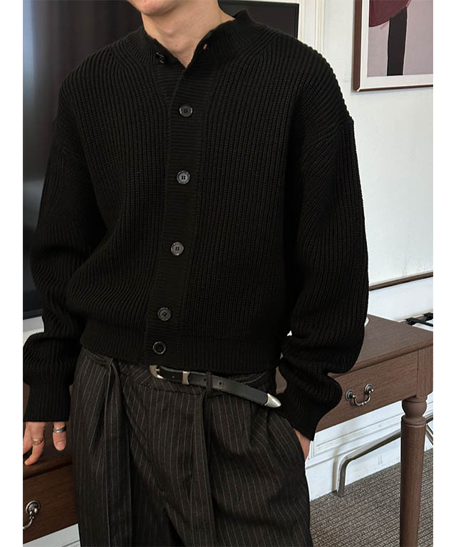 Unisex] Crop hazzi knit cardigan(4color) | ファッション通販サイト NUGU