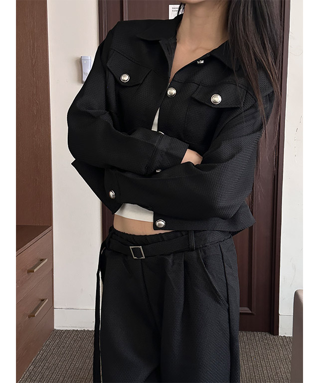 tweedふわ襟ジャケット ~2 color~ 2color] Tweed crop jacket | ファッション通販サイト NUGU