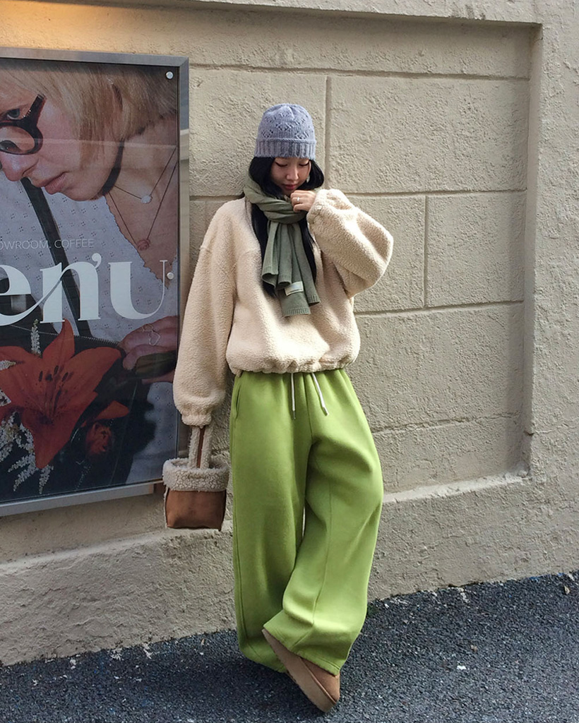 スフレパンツ] 裏起毛 刺繍 2WAY ジョガー スウェットパンツ