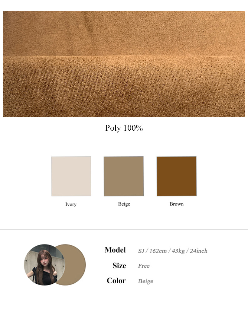 チンストラップ付きスエード調ファームートンジャケット