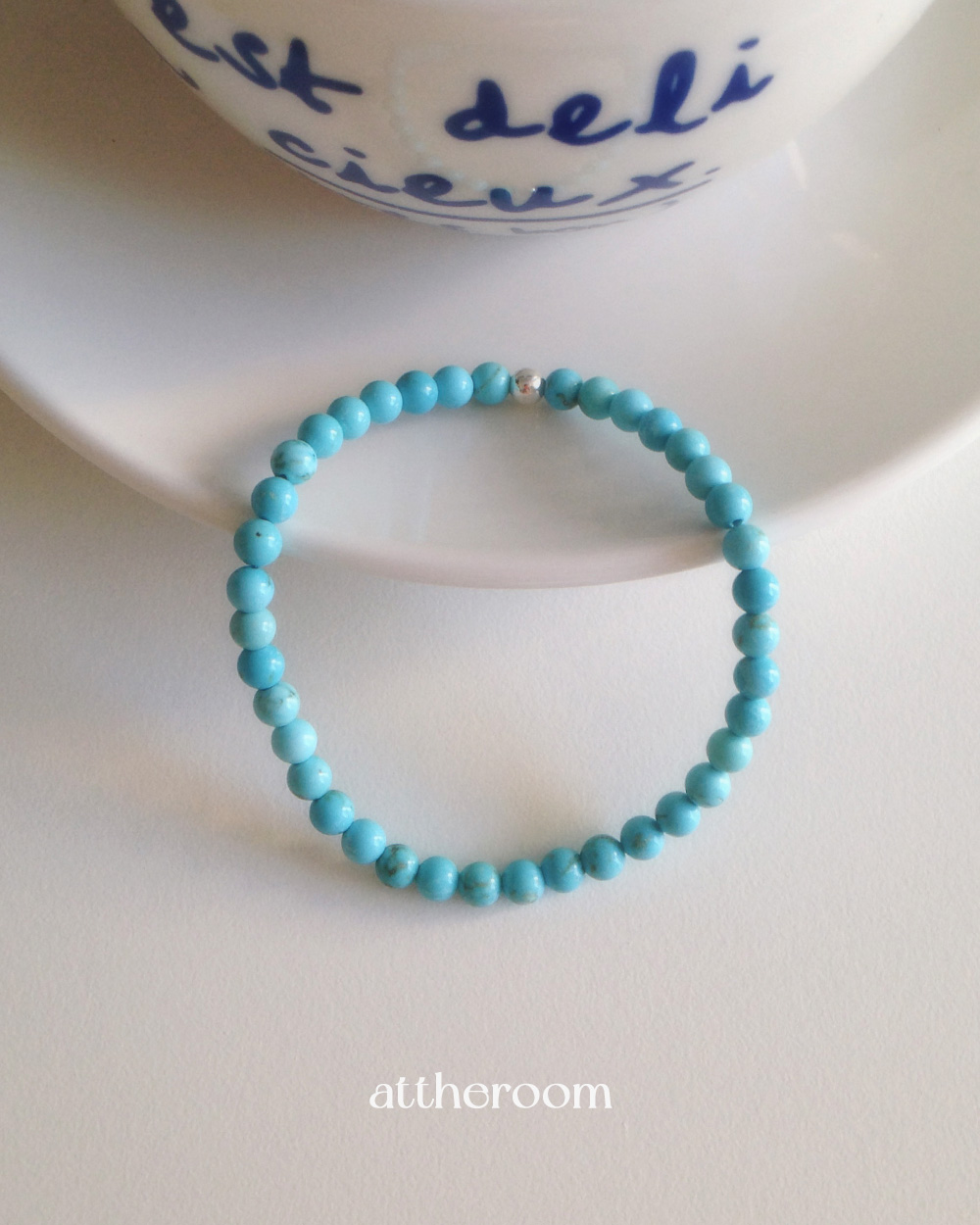 シルバー925]ターコイズゴムブレスレット | ファッション通販サイト NUGU