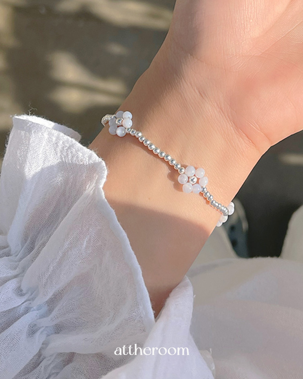 シルバー925]アクアマリンシルバーブレスレット | ファッション